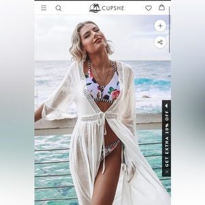 Cupshe Open Back Self-Tie Cover Up